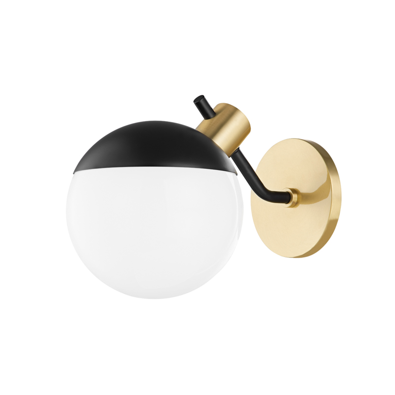 Miranda LED 7 inch Aged Brass/Soft Black Wall Sconce Wall Light in Aged Brass and Soft Black