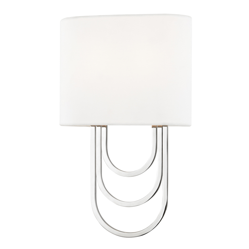 Farah 2 Light 8 inch Polished Nickel ADA Wall Sconce Wall Light