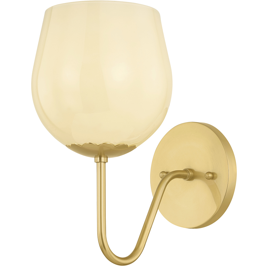 Genevieve 1 Light 6 inch Aged Brass Wall Sconce Wall Light