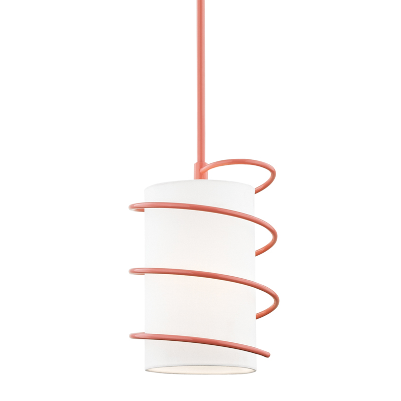 Carly 1 Light 8.25 inch Pink Pendant Ceiling Light