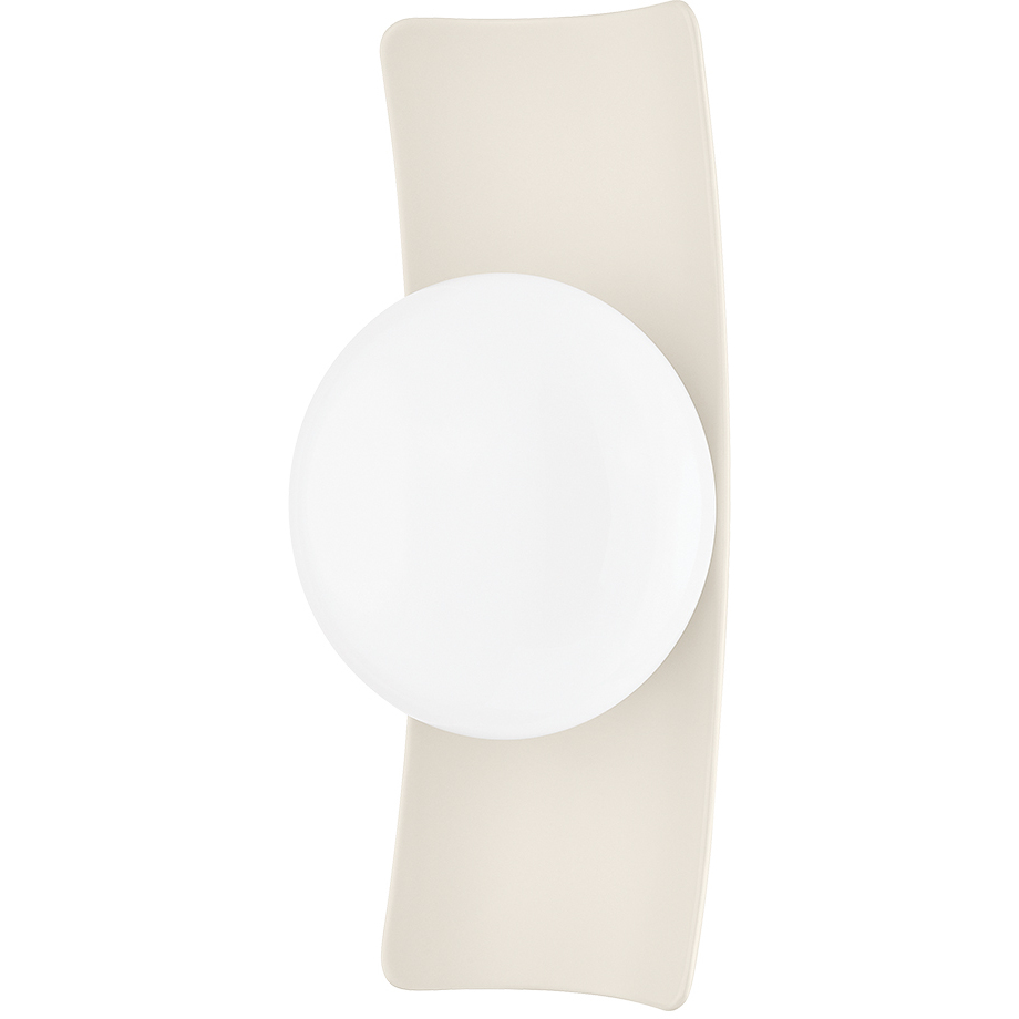 Terra 1 Light 7.75 inch Aged Brass and Ceramic Antique Ivory Wall Sconce Wall Light