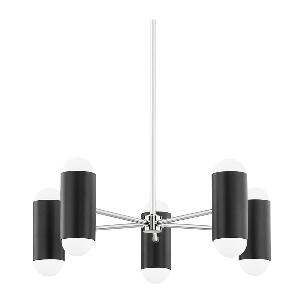 Kira 10 Light 27 inch Polished Nickel/Soft Black Chandelier Ceiling Light in Polished Nickel and Soft Black