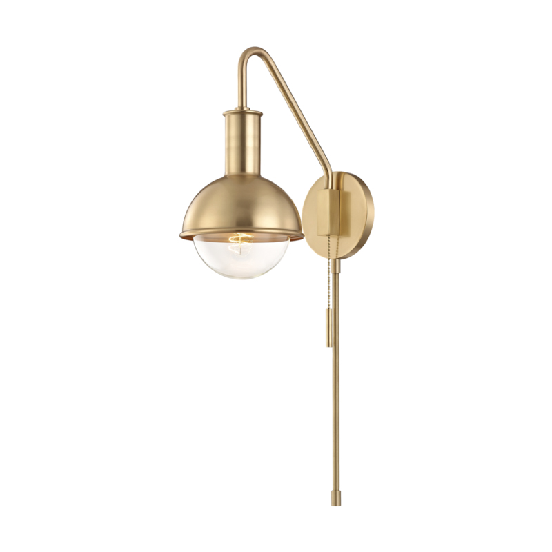 Riley 1 Light 6.25 inch Aged Brass Wall Sconce Wall Light
