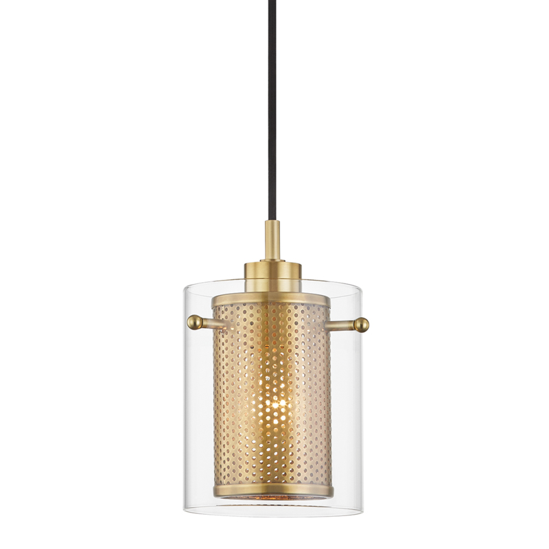 Elanor 1 Light 5.5 inch Aged Brass Pendant Ceiling Light