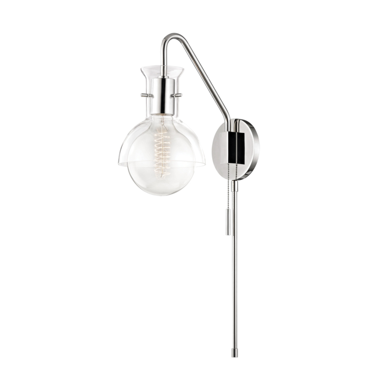 Riley 1 Light 6 inch Polished Nickel Wall Sconce Wall Light