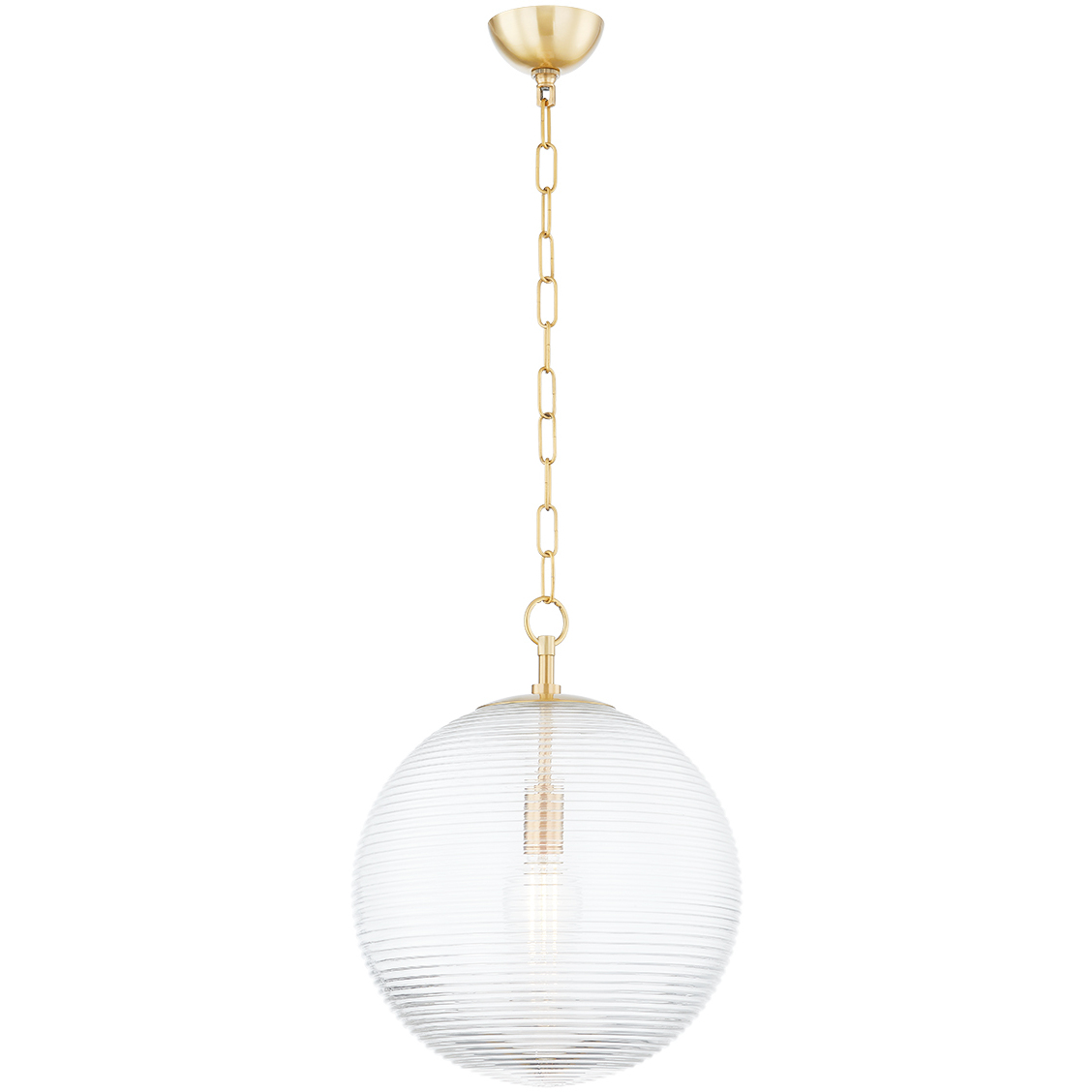 Sara 1 Light 15 inch Aged Brass Pendant Ceiling Light