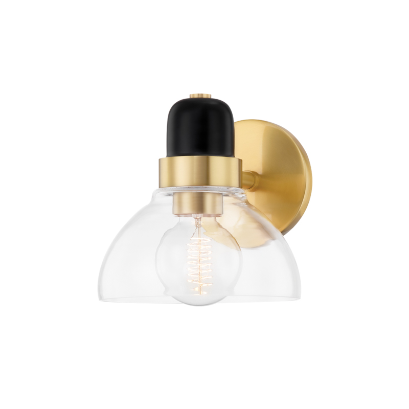 Camile 1 Light 7.5 inch Aged Brass Bath Bracket Wall Light