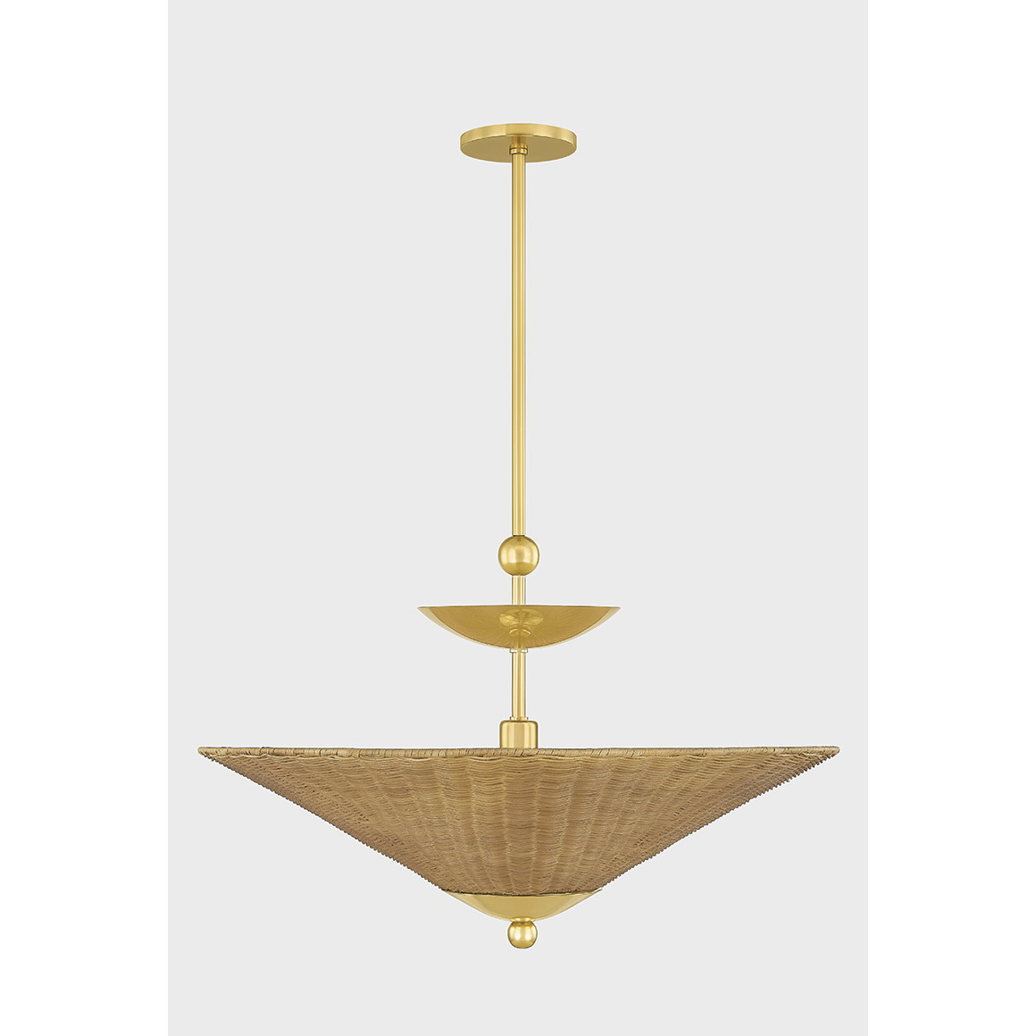 Perilla 1 Light 30 inch Aged Brass Pendant Ceiling Light