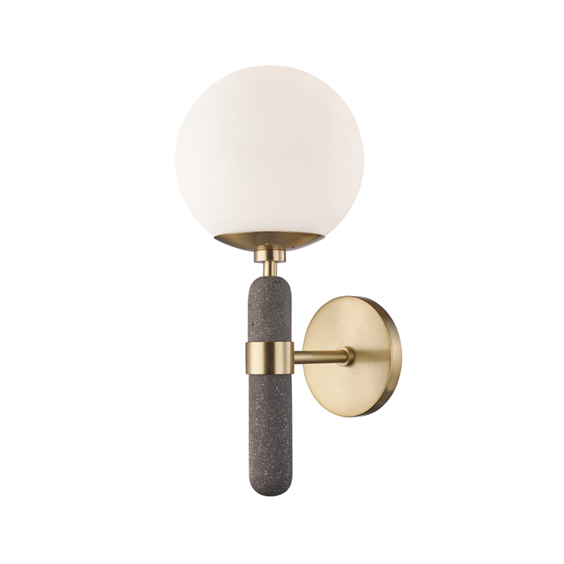 Brielle 1 Light 7 inch Aged Brass Wall Sconce Wall Light