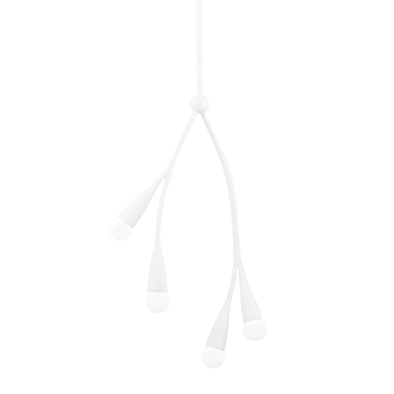 Elsa 4 Light 14 inch Textured White Pendant Ceiling Light in Texture White