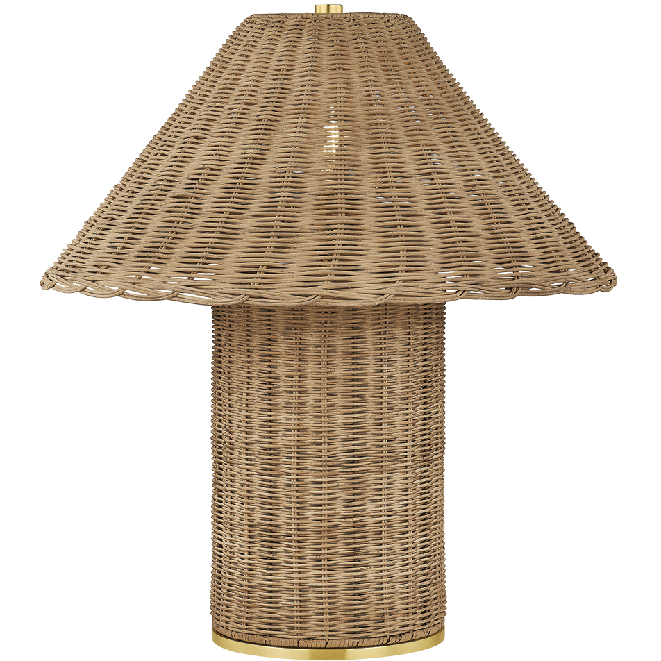 Jeanette 21.5 inch 15 watt Aged Brass Table Lamp Portable Light