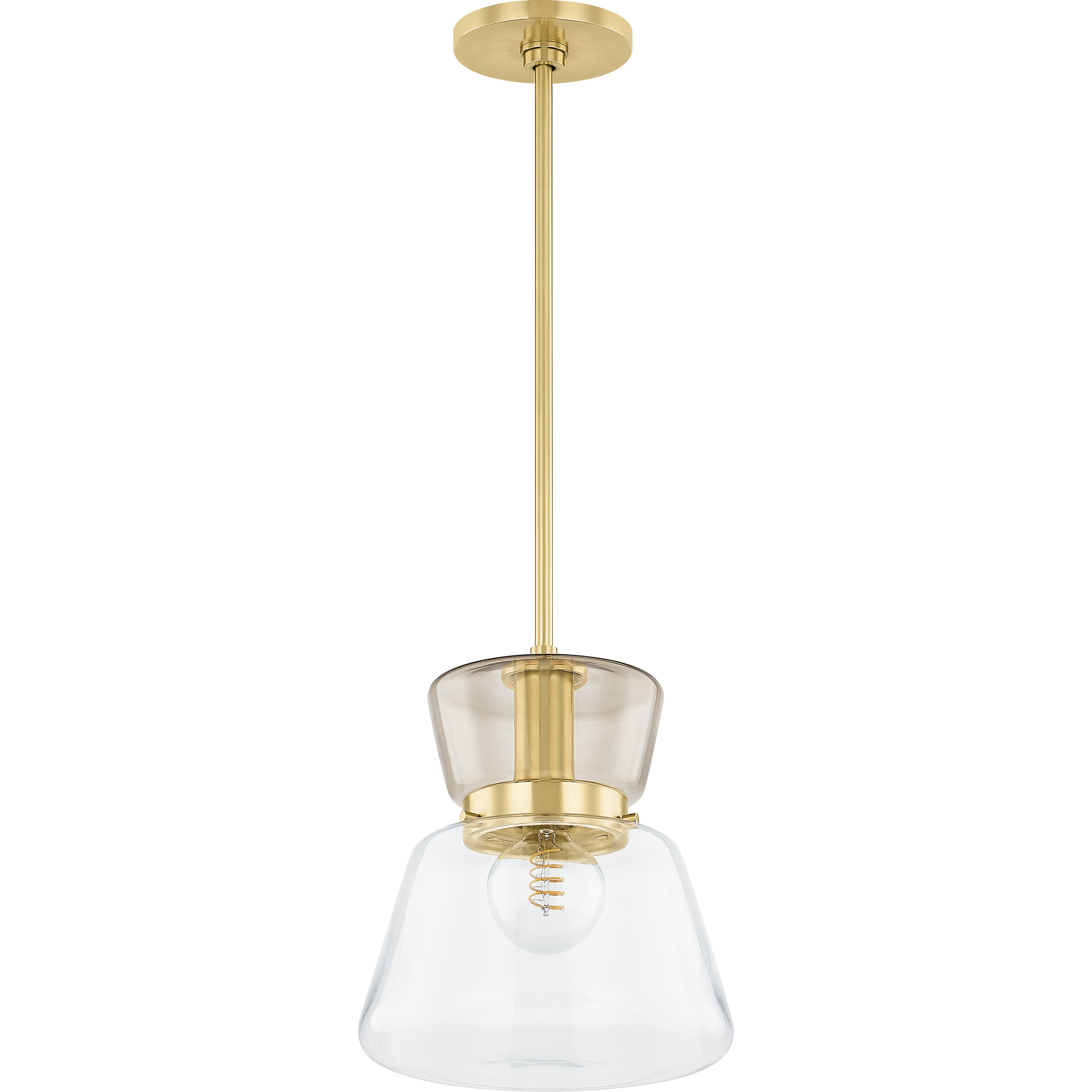Elodie 1 Light 10 inch Aged Brass Pendant Ceiling Light