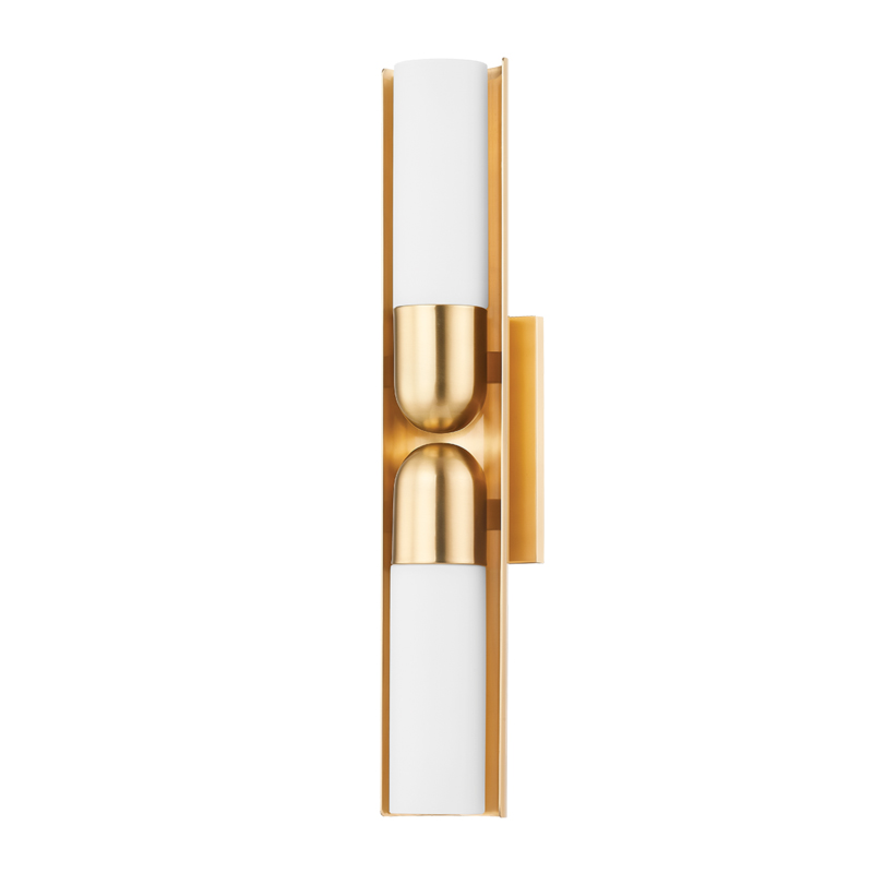 Paolo 2 Light 4.25 inch Aged Brass Wall Sconce Wall Light