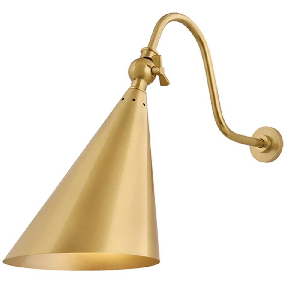 Lupe 1 Light 6.25 inch Aged Brass Rechargeable Wall Sconce Wall Light