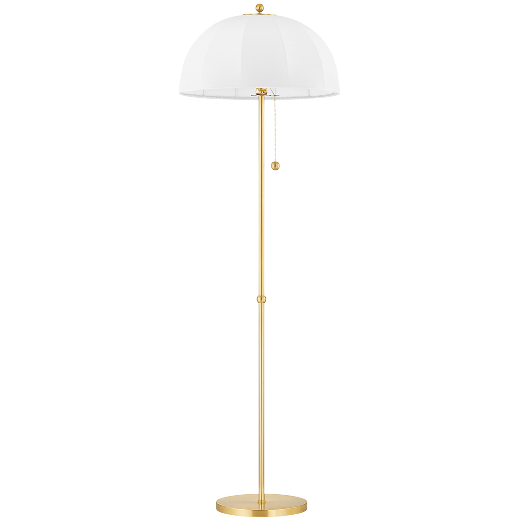 Meshelle 64.25 inch 25.00 watt Aged Brass Floor Lamp Portable Light