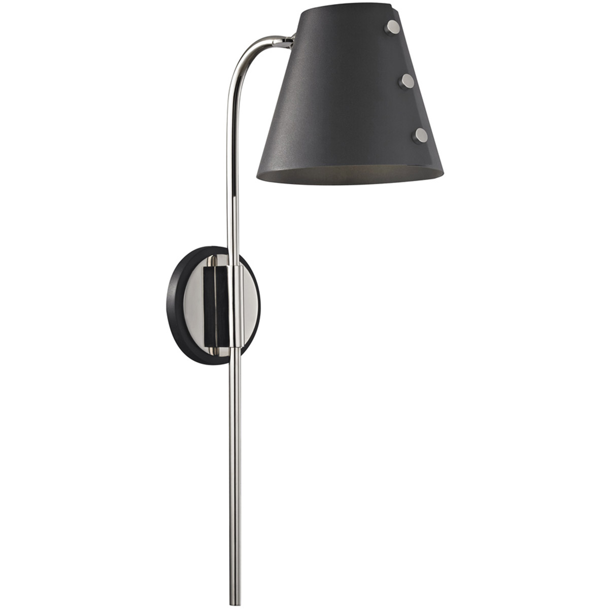 Meta LED 6.75 inch Polished Nickel Wall Sconce Wall Light in Polished Nickel and Black