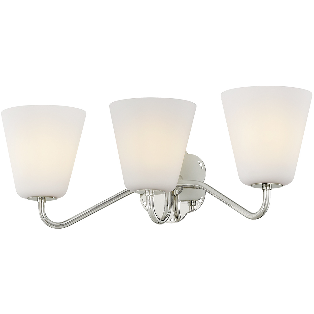 Leonella 3 Light 24 inch Polished Nickel Bath and Vanity Wall Light