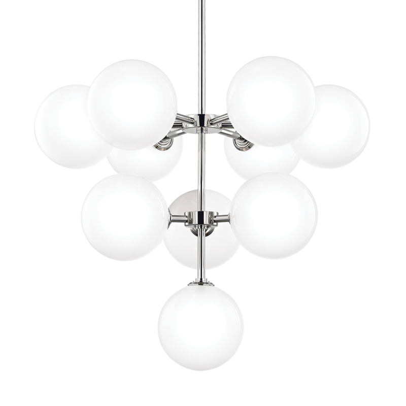 Ashleigh LED 29.75 inch Polished Nickel Chandelier Ceiling Light