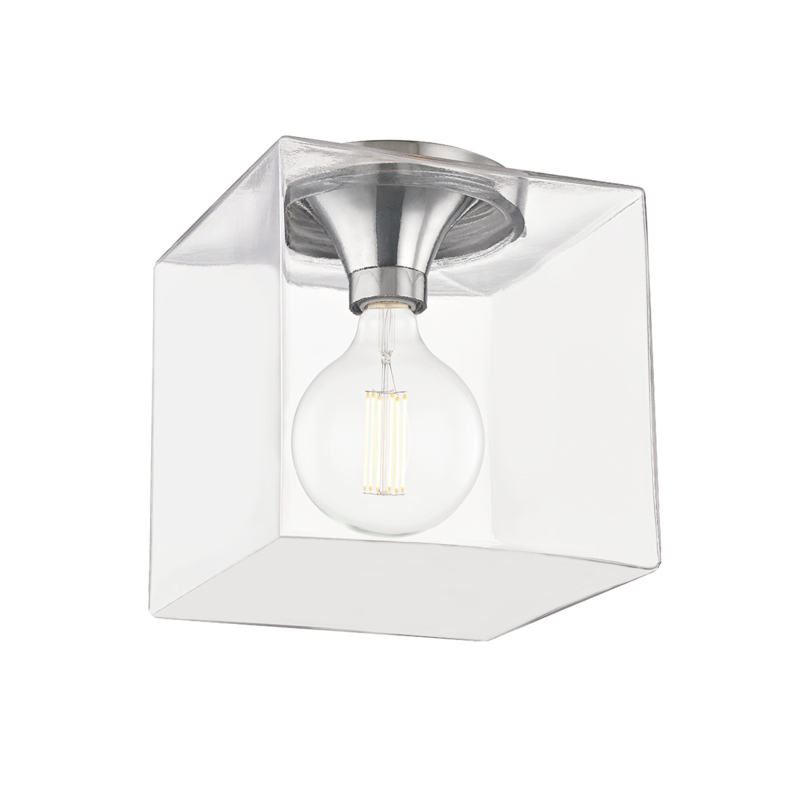 Grace LED 10 inch Polished Nickel Flush Mount Ceiling Light