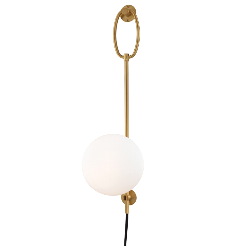 Gina 1 Light 7 inch Aged Brass Wall Sconce Wall Light