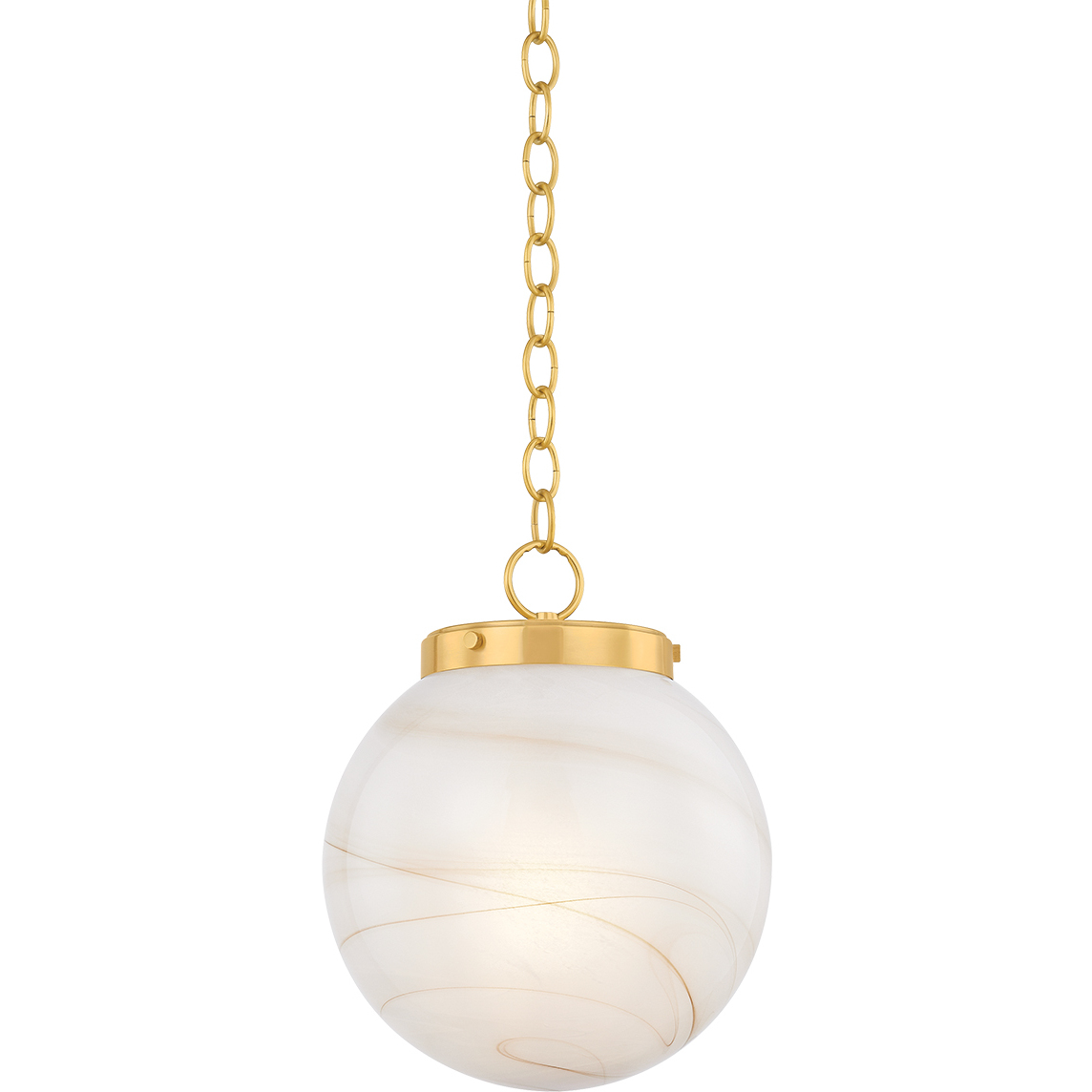 Ambra 1 Light 11.75 inch Aged Brass Pendant Ceiling Light
