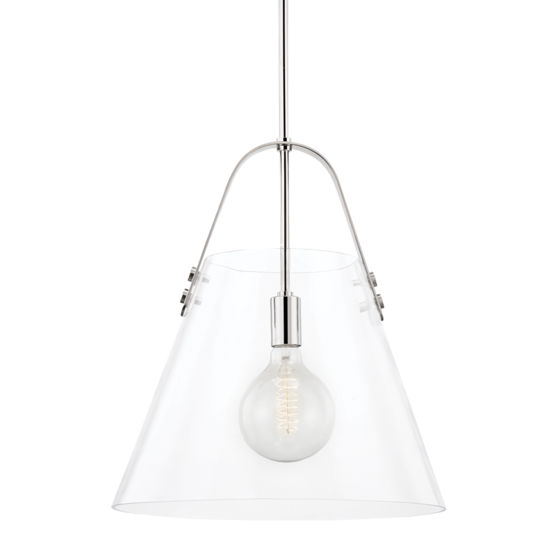 Karin 1 Light 17 inch Polished Nickel Pendant Ceiling Light, Extra Large