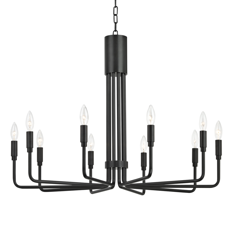 Brigitte 10 Light 31.75 inch Old Bronze Pendant Ceiling Light
