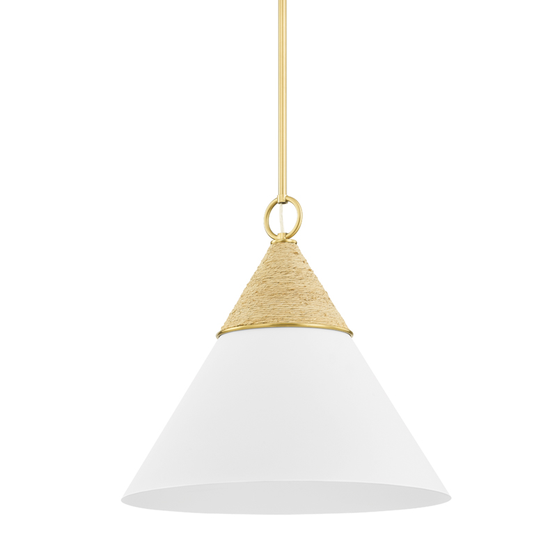 Mica 1 Light 18 inch Aged Brass Pendant Ceiling Light