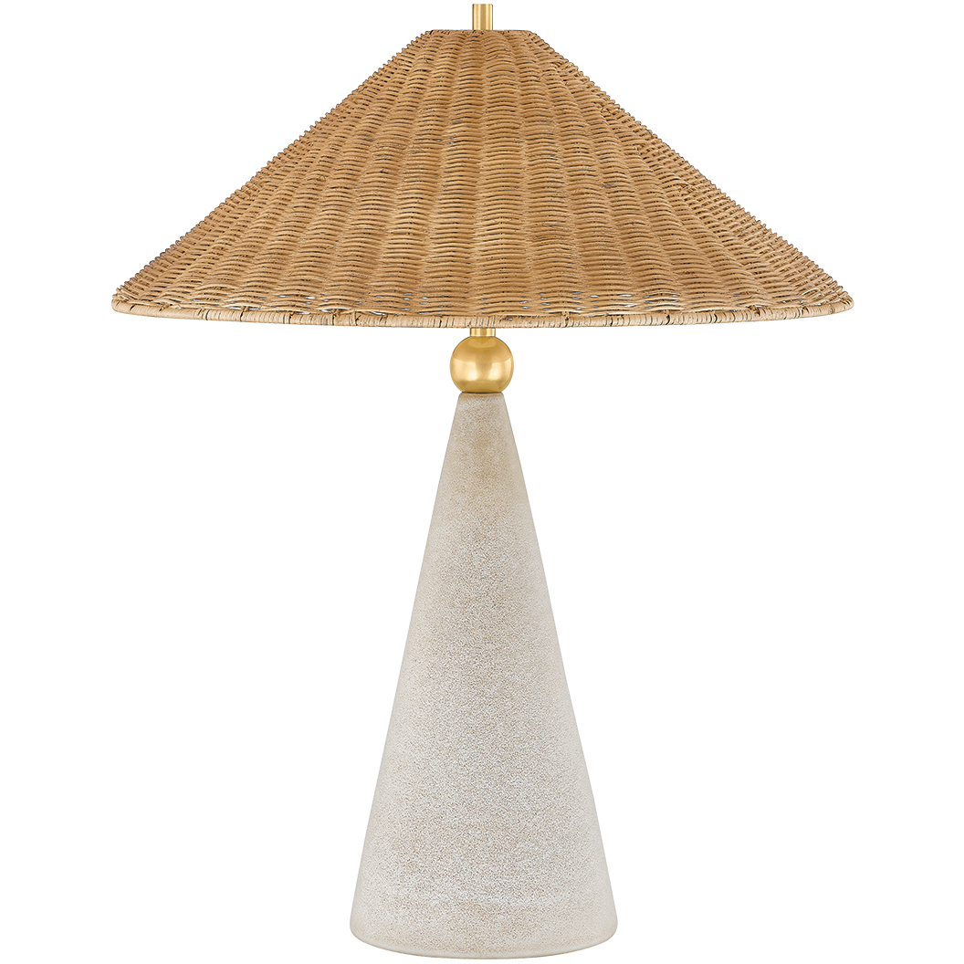 Perilla 28 inch 15.00 watt Aged Brass and  Ceramic Windswept White Table Lamp Portable Light