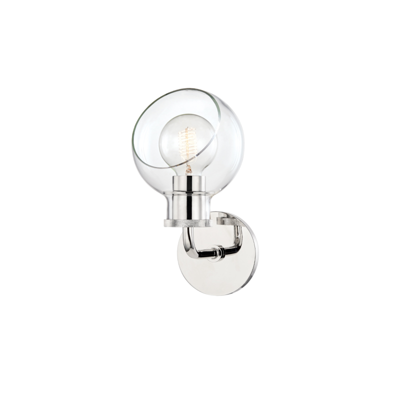 Noelle 1 Light 6 inch Polished Nickel Bath Bracket Wall Light