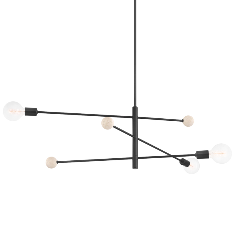 Slater 3 Light 65.75 inch Soft Black Chandelier Ceiling Light
