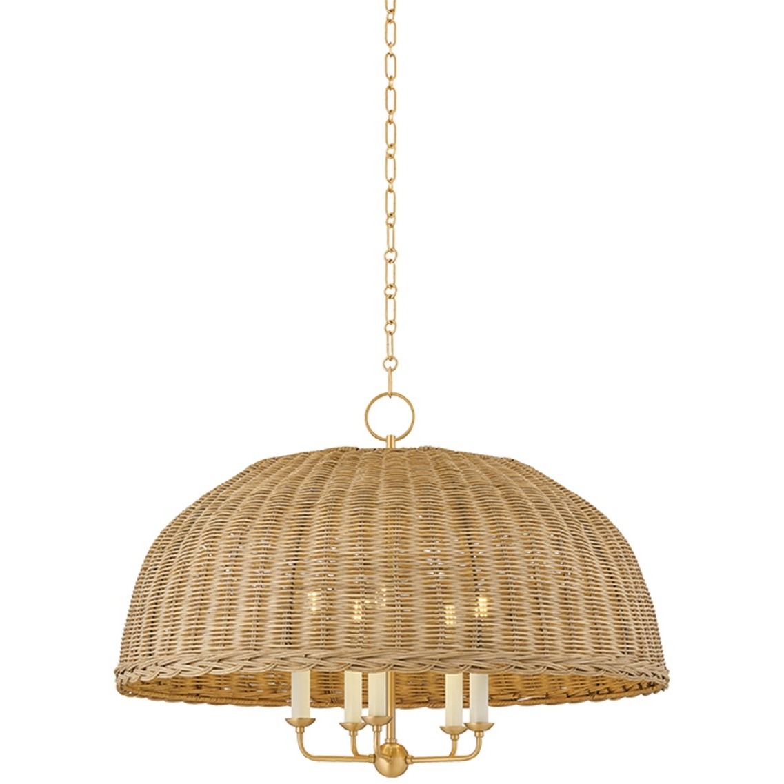 Arwen 5 Light 30 inch Aged Brass Chandelier Ceiling Light