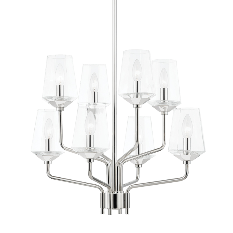 Kayla 8 Light 24 inch Polished Nickel Chandelier Ceiling Light