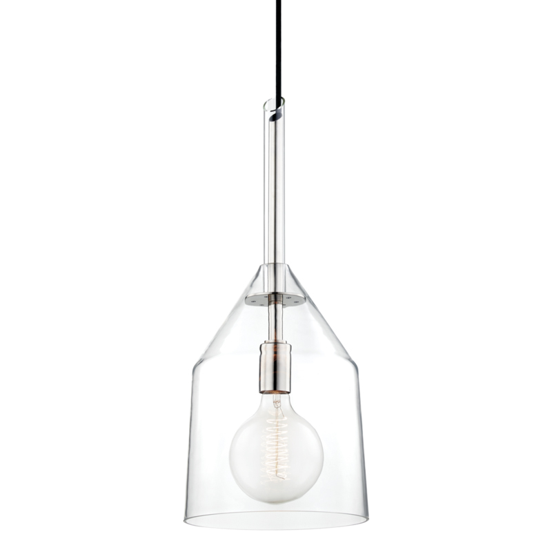 Sloan 1 Light 9.5 inch Polished Nickel Pendant Ceiling Light