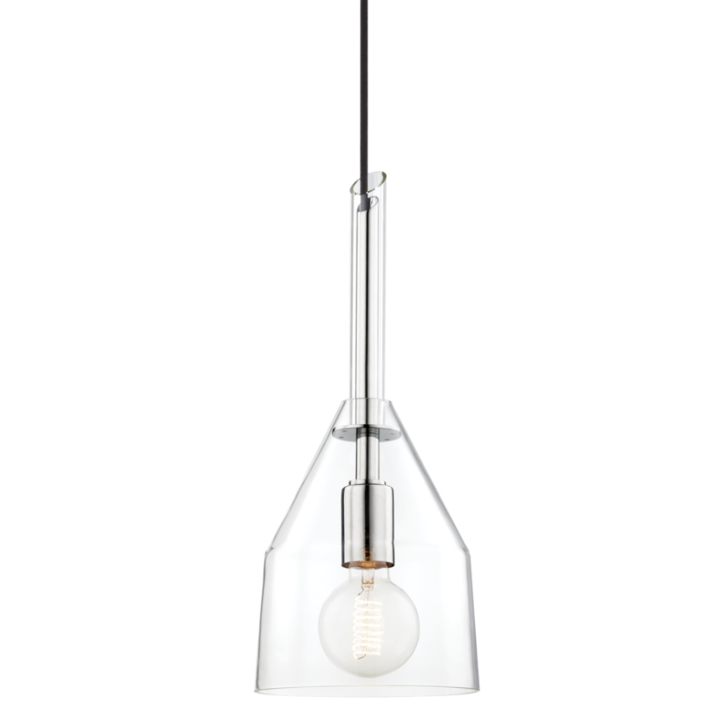 Sloan 1 Light 7 inch Polished Nickel Pendant Ceiling Light