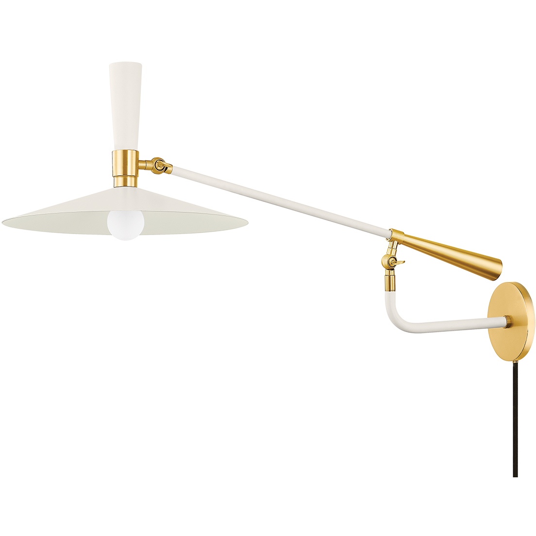Milena 1 Light 13 inch Aged Brass and Soft Cream Wall Sconce Wall Light