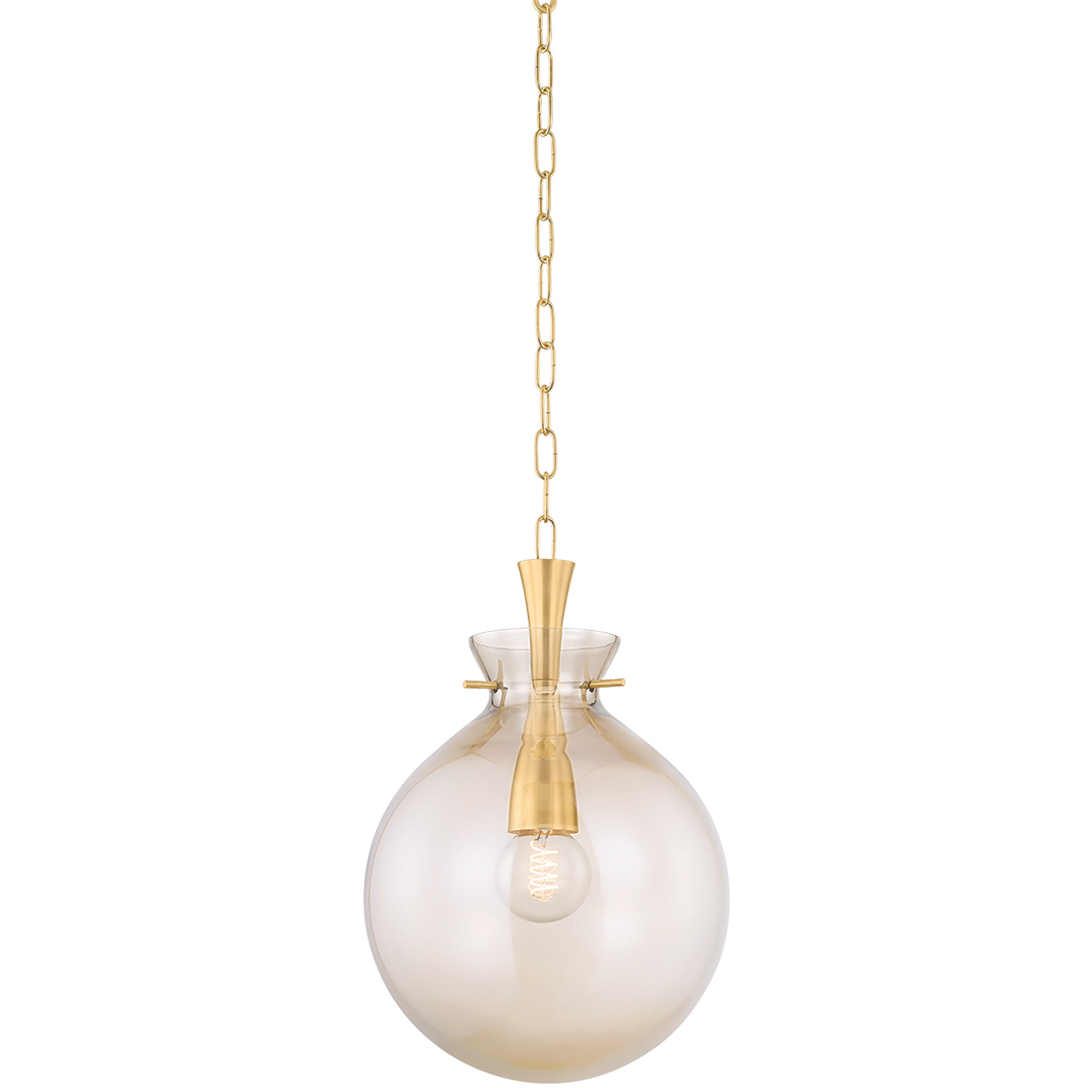 Benita 1 Light 12 inch Aged Brass Pendant Ceiling Light