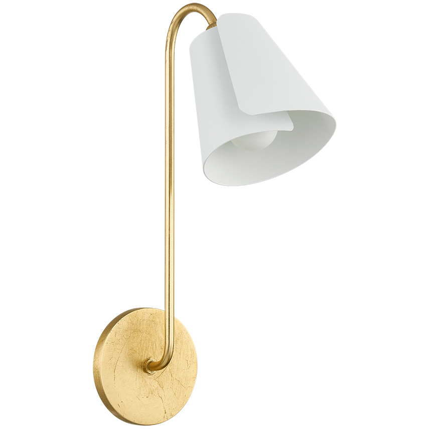 Lila 1 Light 5.5 inch Gold Leaf/Textured On White Combo Wall Sconce Wall Light