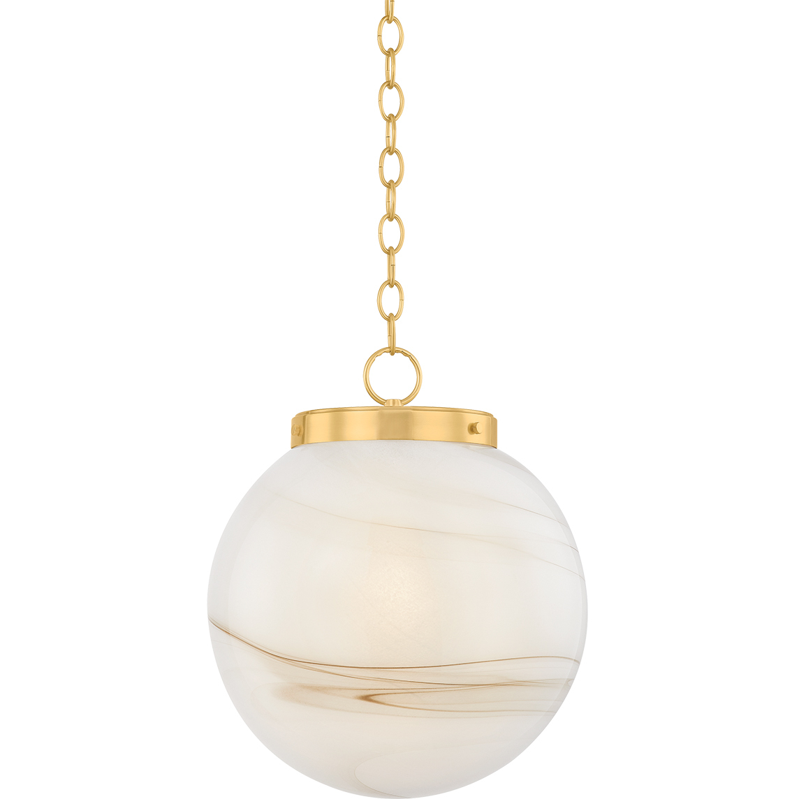 Ambra 1 Light 15.75 inch Aged Brass Pendant Ceiling Light