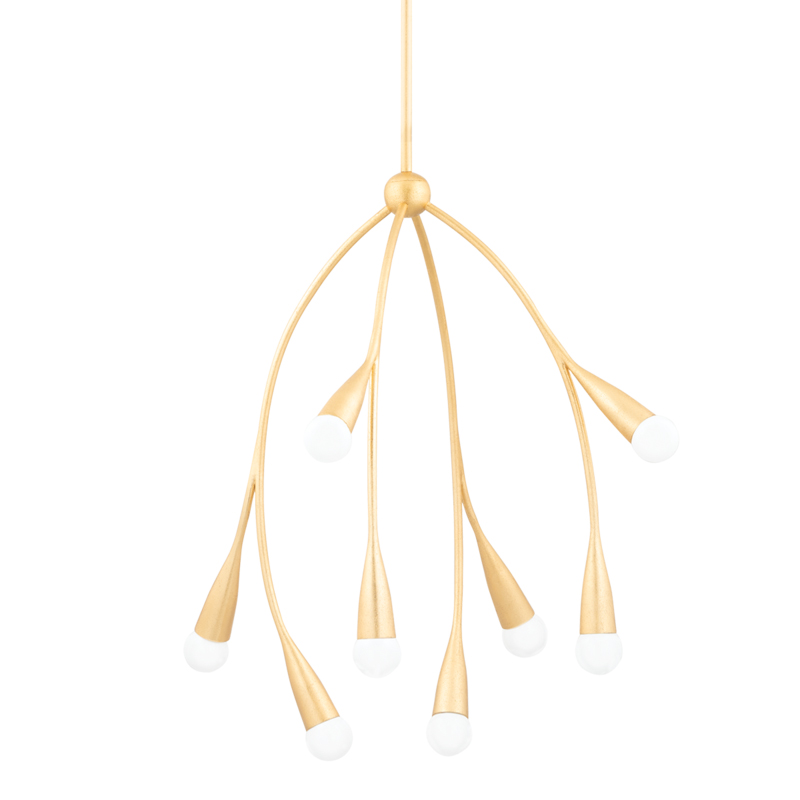 Elsa 8 Light 24.25 inch Gold Leaf Chandelier Ceiling Light