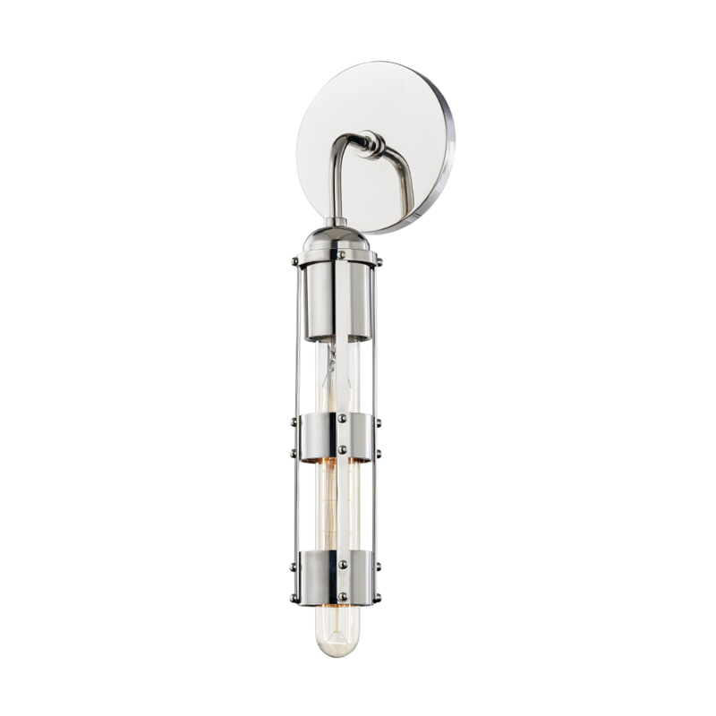 Violet 1 Light 4.75 inch Polished Nickel Wall Sconce Wall Light